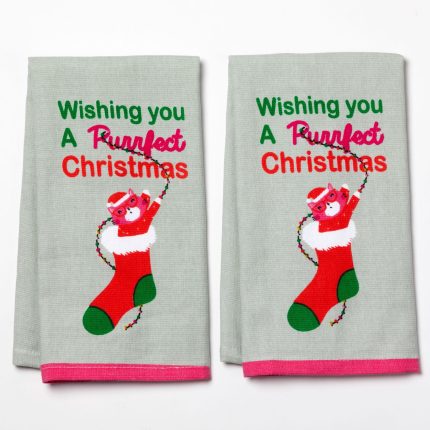 Purrfect Holiday Kitchen Towel - Set of 2
