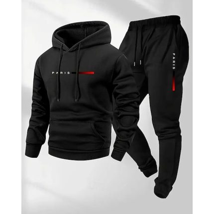 Men's 2 Piece Tracksuit Sports Sweatpants Hooded Sweatshirt with Pocket Solid Colored Clothing Suit Fall / Winter Dark Grey Black with White Gym Hiking Workout Lightweight Breathable Long Sleeve Sport
        #14228244