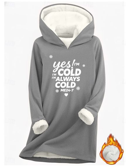 Women's Pullover Sweatshirt Fleece Lined Graphic Letter Warm Casual Fuzzy Long Sleeve Crew Neck Round Neck Long Tops Street Casual Light Pink Black Dark Pink Blue Spring Fall Winter
        #19729584