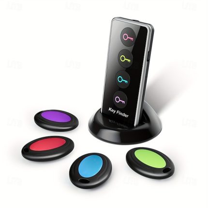 Key Finder with 4 Receivers, RF Item Locator with 100 ft Long Range & Loud Beep, Wireless Wallet, Pet, and Remote Tracker with Base Station, Great Gift for Seniors and Forgetful People
        #16609515