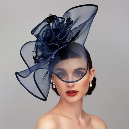 Elegant & Luxurious Feather Linen Rayon Kentucky Hat Fascinators Headpiece with Feather Floral Flower 1PC Melbourne Cup Wedding Horse Race Ladies Day Headpiece dress Race Day Dress
        #6894536