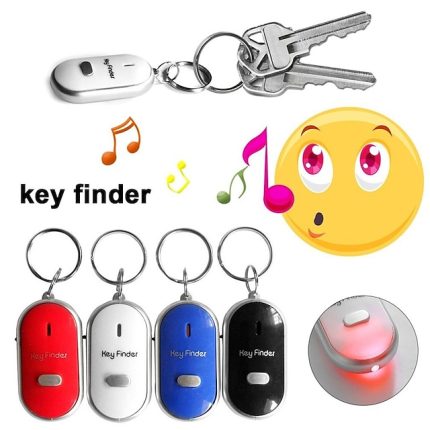 LED Whistle Key Finder Flashing Beeping Sound Control Alarm Anti-Lost Key Locator Finder Tracker with Key Ring
        #9565621
