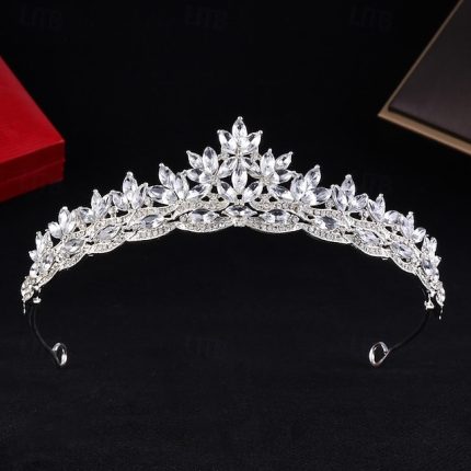 Crown Tiaras Headdress Alloy Wedding Birthday Elegant Cute With Rhinestone Headpiece Headwear
        #10910185